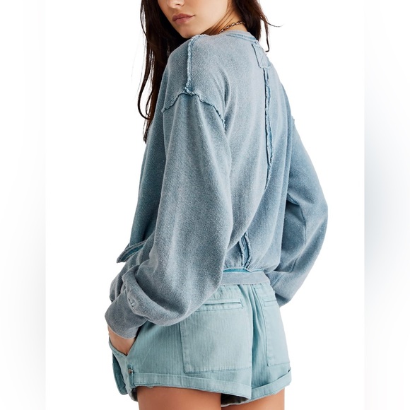 Free People Anyway Tee in Deep Teal.. - Picture 2 of 2